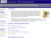 iText Tutorial: Table of Contents